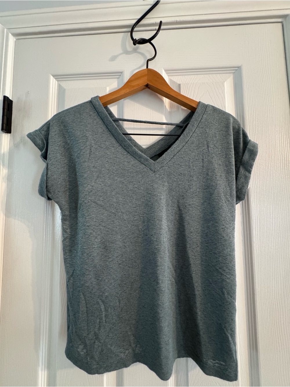 bobeau Gray V-Neck Tee